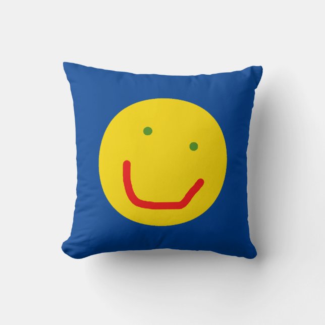 Cojín Decorativo Sonriente Sol feliz cara (Anverso)
