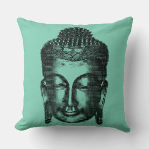 Cojín Decorativo Sonrisa Buda II - negro a medio tono + tus ideas