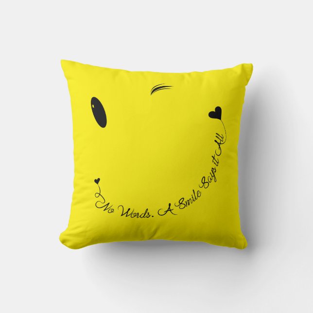 Cojín Decorativo Sonrisa de cara feliz (Anverso)