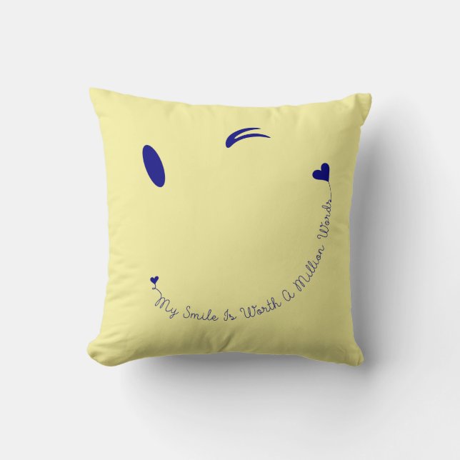 Cojín Decorativo Sonrisa de cara feliz (Anverso)
