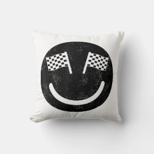 Cojín Decorativo Sonrisa de Carreras para Fiestas de autos de carre