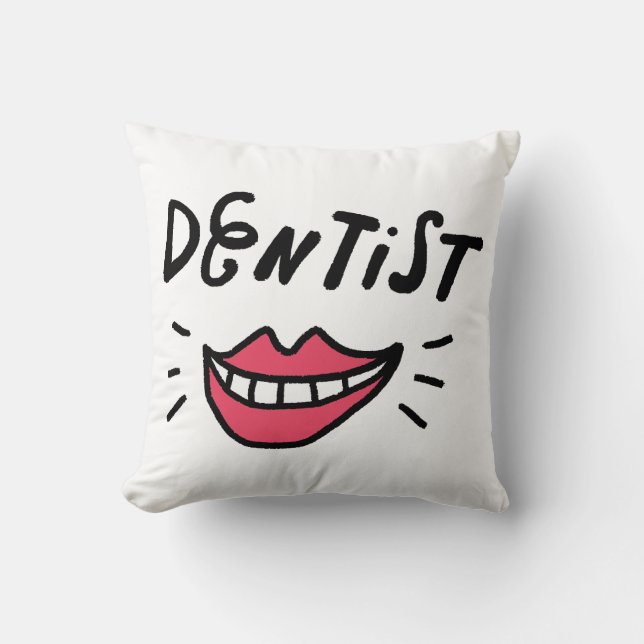 Cojín Decorativo Sonrisa del dentista (Anverso)