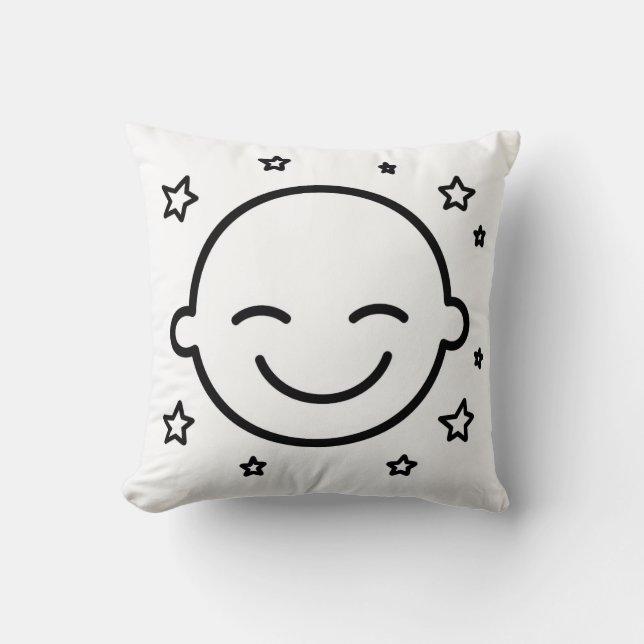 Cojín Decorativo Sonrisa estrellada (Anverso)