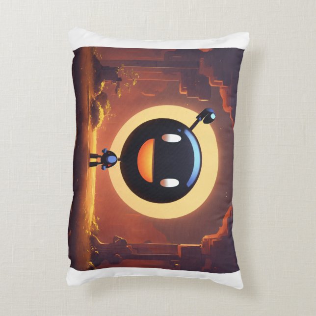 Cojín Decorativo Sonrisa negra: Pillow (Atrás (Vertical))