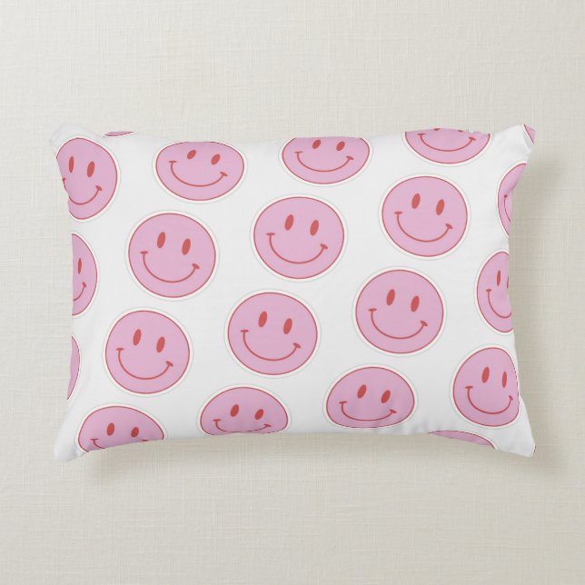 Cojín Decorativo Sonrisa rosa Face Pillow (Anverso)