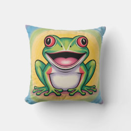 Cojín Decorativo Sonrisa suave de rana