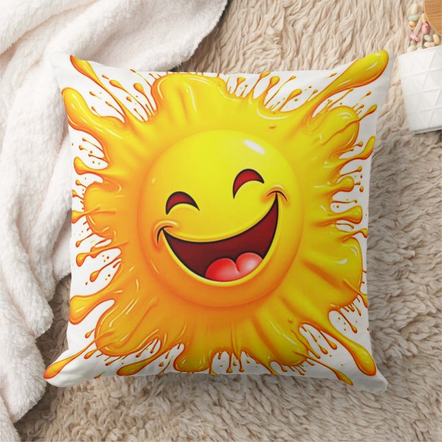 Cojín Decorativo Sonrisas de Sol: Explosión de Alegría (Manta)