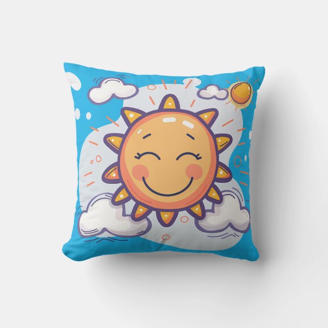 Cojín decorativo Sonrisas Sunny - ¡Brilla Cualquie (Anverso)