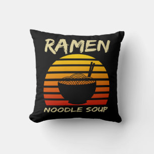 Cojín Decorativo Sopa de fideos Ramen Kawaii Vintage japonés de fid
