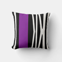 Cojín Decorativo Soporte en estilo, negro y púrpura abstractos