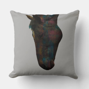 Cojín Decorativo Sorbo Equino Elegante: Diseño Colorido de Cabeza d