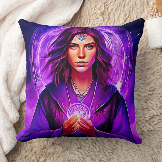 Cojín Decorativo Sordera mística con aura brillante (Manta)