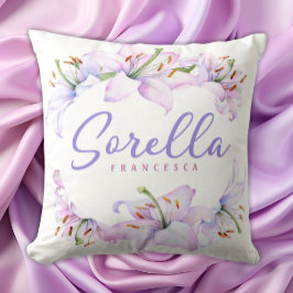 Cojín Decorativo Sorella Lilies - Regalo personalizado para hermana