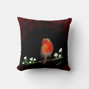 Cojín Decorativo Sorprendente arte rojo Robin
