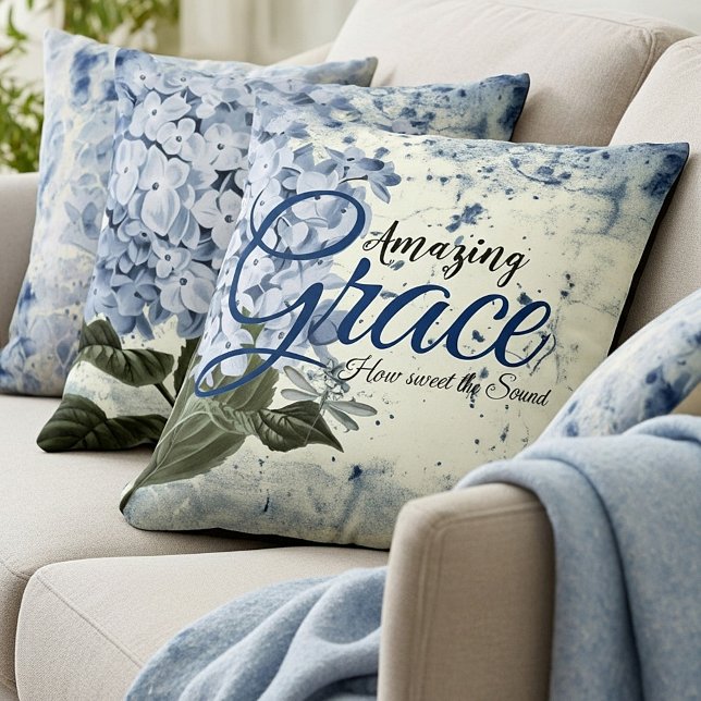 Cojín Decorativo Sorprendente Grace blue hidrangea (Subido por el creador)