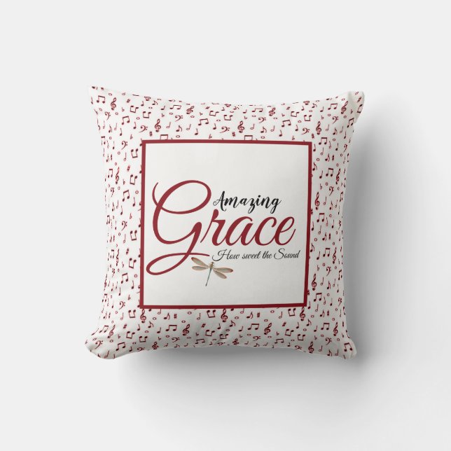 Cojín Decorativo Sorprendente Grace Red Music (Anverso)