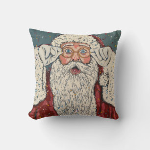 Cojín Decorativo Sorprendido Papá Noel