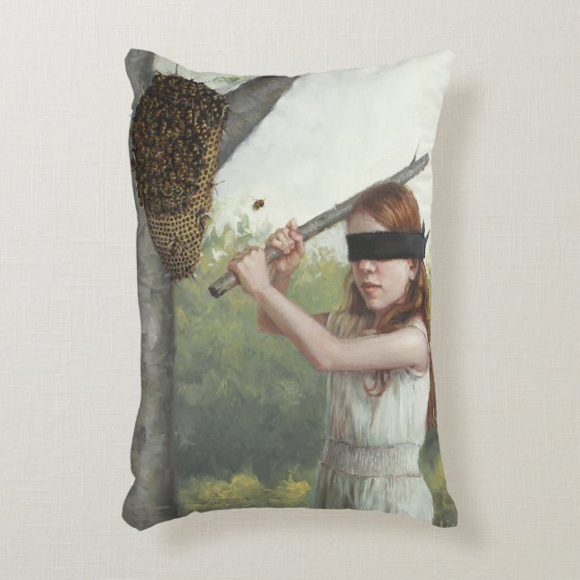 Cojín Decorativo Sorpresa de cumpleaños (Frente (Vertical))