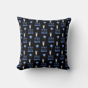 Cojín Decorativo SOS estoy solo aquí astronauta espacio