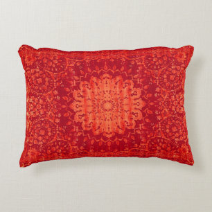Cojín Decorativo Souk Sunset: Patrón marroquí Naranja Marrakesh