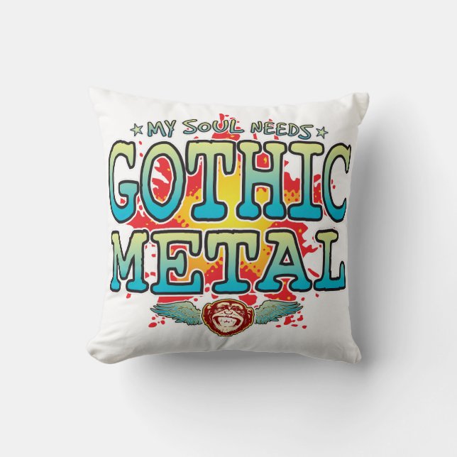 Cojín Decorativo Soul Metalizado Gótico Cushion (Anverso)