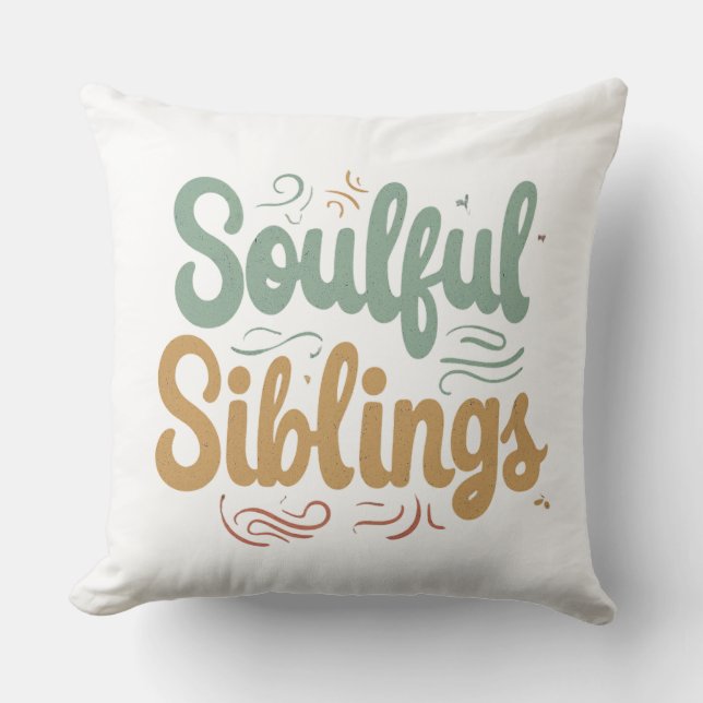 Cojín Decorativo Soulful Siblings (Anverso)
