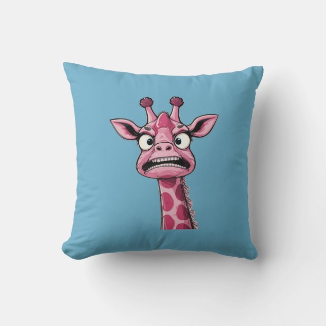 Cojín Decorativo Sour Face Pink Giraffe (Anverso)