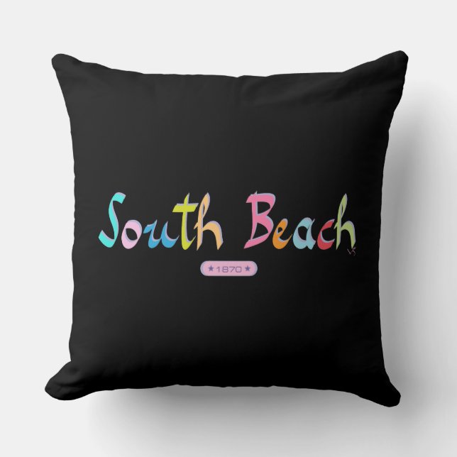 Cojín Decorativo South Beach, Miami FL (Anverso)