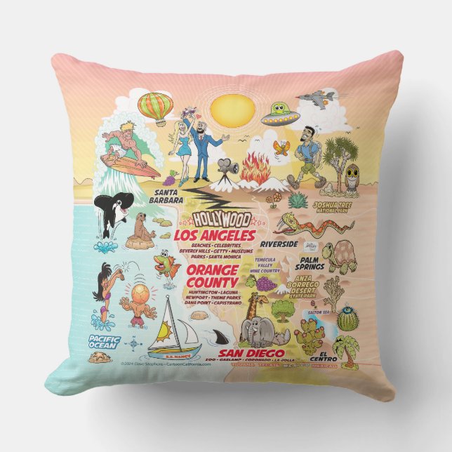 Cojín Decorativo Southern California Sunset (Anverso)