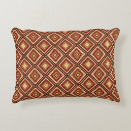 Cojín Decorativo Southwest Diamond Rust Red & Beige Navajo Style