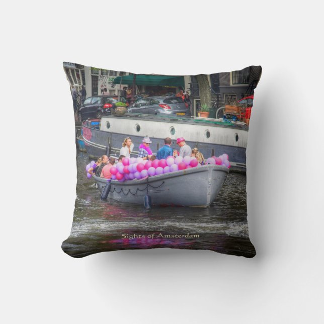 Cojín Decorativo Souvenir del Fiesta del globo aerostático de Amste (Anverso)