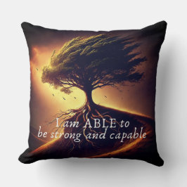 Cojín Decorativo Soy CAPAZ - Pilar de Afirmación de Fuerza y Paz