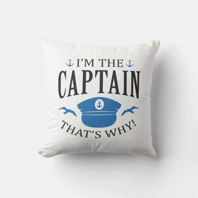 Cojín Decorativo Soy el capitán (Anverso)