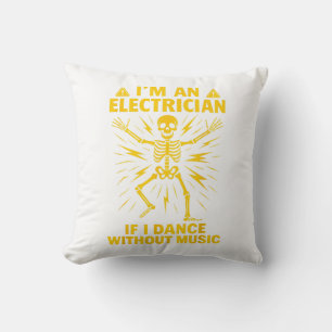 Cojín Decorativo Soy Electrista Si Bailo Sin Música
