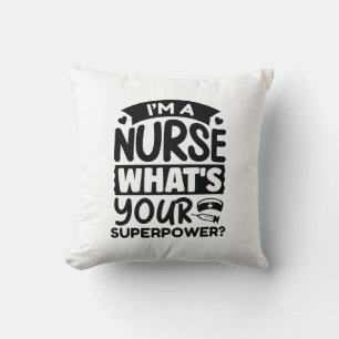 Cojín Decorativo Soy enfermera ¿Cuál es tu superpoder?
