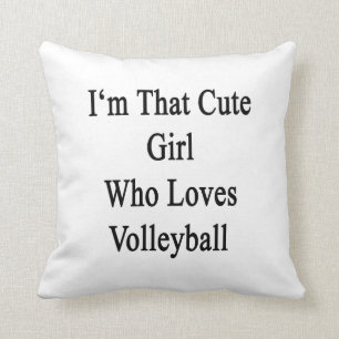 Cojín Decorativo Soy ese chica lindo que ama voleibol