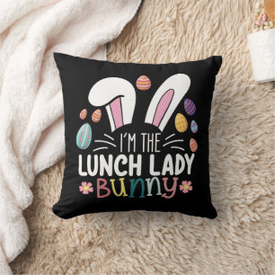 Cojín Decorativo Soy La Señora Almuerzo Conejita Pascua Coincidente