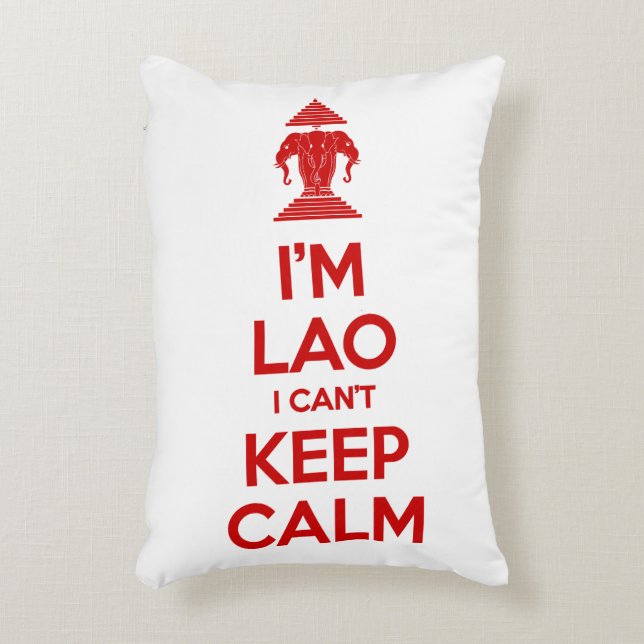 Cojín Decorativo Soy Lao, no puedo mantener la calma (Frente (Vertical))