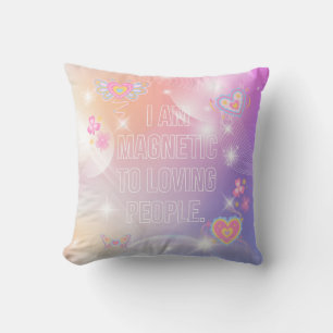 Cojín Decorativo Soy Magnética, Motivacional, Inspiradora, Rosa