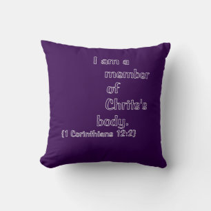 COJÍN DECORATIVO SOY MIEMBRO DEL CUERPO DE CRISTO.
