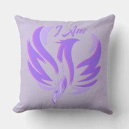 Cojín Decorativo Soy Pájaro de Fuego Llama Violeta en Ascenso