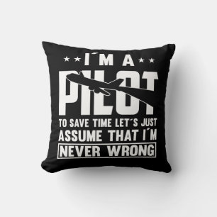 Cojín Decorativo Soy Piloto Para Ahorrar Tiempo Nunca Me Equivoco P