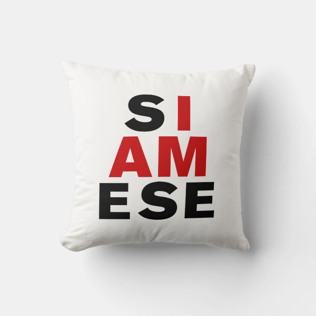COJÍN DECORATIVO SOY SIAMÉS (Anverso)