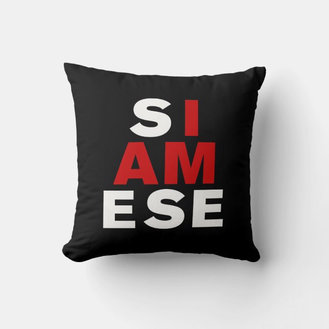 COJÍN DECORATIVO SOY SIAMÉS (Anverso)