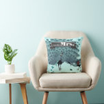 Cojín Decorativo Soy su Sra. Peacock Pillow<br><div class="desc">Invitaciones verde azuladas a una boda de pavo real</div>