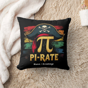 Cojín Decorativo Soy un aventurero del Día Pi Pirata, una divertida