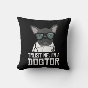 Cojín Decorativo Soy Un Dogtor Bulldog Francés Regalo Por Perro Ama