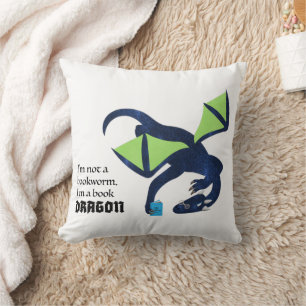 Cojín Decorativo Soy un dragón de libros