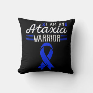 Cojín Decorativo Soy Un Guerrero Ataxia Conciencia De Cinta Azul T-