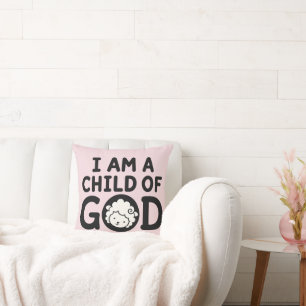 Cojín Decorativo SOY UN HIJO DE DIOS   Regalo Cristiano para Baby S